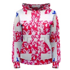 British Flag Abstract British Union Jack Flag In Abstract Design With Flowers Women s Pullover Hoodie by Nexatart