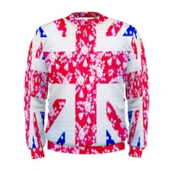 British Flag Abstract British Union Jack Flag In Abstract Design With Flowers Men s Sweatshirt by Nexatart