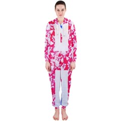 British Flag Abstract British Union Jack Flag In Abstract Design With Flowers Hooded Jumpsuit (ladies)  by Nexatart