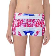 British Flag Abstract British Union Jack Flag In Abstract Design With Flowers Reversible Bikini Bottoms by Nexatart