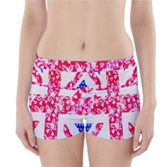 British Flag Abstract British Union Jack Flag In Abstract Design With Flowers Boyleg Bikini Wrap Bottoms by Nexatart