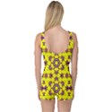 Yellow Seamless Wallpaper Digital Computer Graphic One Piece Boyleg Swimsuit View2