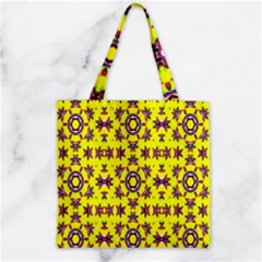 Yellow Seamless Wallpaper Digital Computer Graphic Zipper Grocery Tote Bag by Nexatart