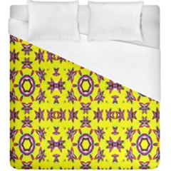 Yellow Seamless Wallpaper Digital Computer Graphic Duvet Cover (king Size) by Nexatart