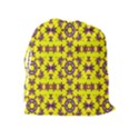 Yellow Seamless Wallpaper Digital Computer Graphic Drawstring Pouches (Extra Large) View2