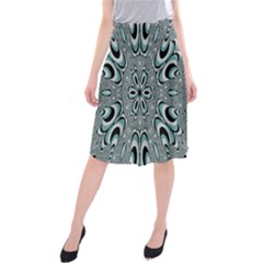 Kaleidoskope Digital Computer Graphic Midi Beach Skirt by Nexatart