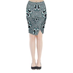 Kaleidoskope Digital Computer Graphic Midi Wrap Pencil Skirt by Nexatart