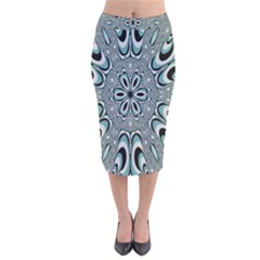 Kaleidoskope Digital Computer Graphic Velvet Midi Pencil Skirt by Nexatart