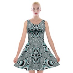 Kaleidoskope Digital Computer Graphic Velvet Skater Dress by Nexatart