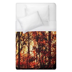 Forest Trees Abstract Duvet Cover (single Size) by Nexatart