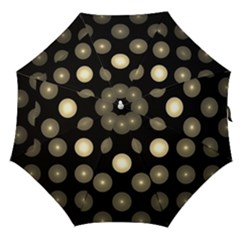 Gray Balls On Black Background Straight Umbrellas by Nexatart