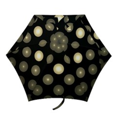 Gray Balls On Black Background Mini Folding Umbrellas by Nexatart