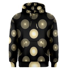 Gray Balls On Black Background Men s Pullover Hoodie by Nexatart