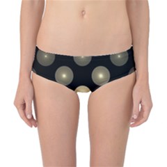 Gray Balls On Black Background Classic Bikini Bottoms by Nexatart