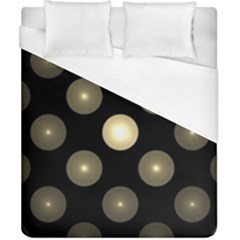 Gray Balls On Black Background Duvet Cover (california King Size) by Nexatart