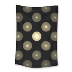 Gray Balls On Black Background Small Tapestry by Nexatart