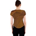 Brown Background Waves Abstract Brown Ribbon Swirling Shapes Crew Neck Crop Top View2