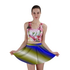 Color Diagonal Gradient Stripes Mini Skirt by Nexatart