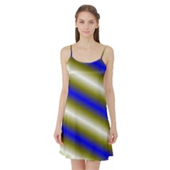 Color Diagonal Gradient Stripes Satin Night Slip by Nexatart