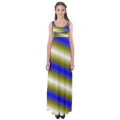 Color Diagonal Gradient Stripes Empire Waist Maxi Dress by Nexatart