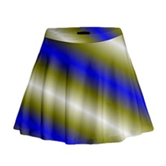 Color Diagonal Gradient Stripes Mini Flare Skirt by Nexatart