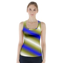 Color Diagonal Gradient Stripes Racer Back Sports Top by Nexatart