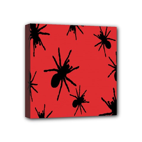 Illustration With Spiders Mini Canvas 4  X 4  by Nexatart