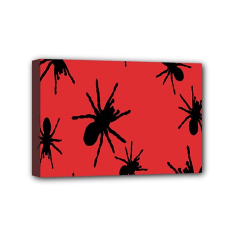 Illustration With Spiders Mini Canvas 6  X 4  by Nexatart