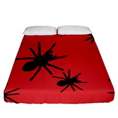 Illustration With Spiders Fitted Sheet (king Size) by Nexatart