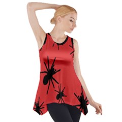 Illustration With Spiders Side Drop Tank Tunic