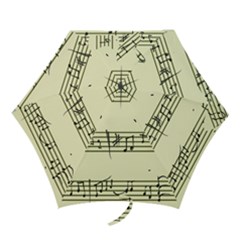 Music Notes On A Color Background Mini Folding Umbrellas by Nexatart