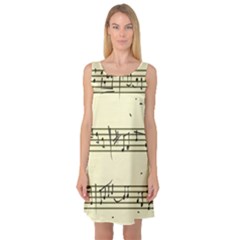 Music Notes On A Color Background Sleeveless Satin Nightdress by Nexatart