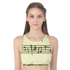 Music Notes On A Color Background Tank Bikini Top by Nexatart