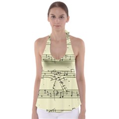 Music Notes On A Color Background Babydoll Tankini Top by Nexatart