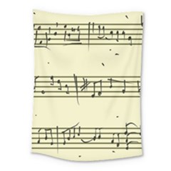 Music Notes On A Color Background Medium Tapestry by Nexatart