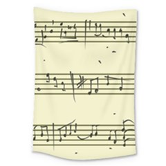 Music Notes On A Color Background Large Tapestry by Nexatart