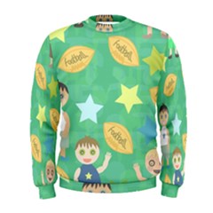 Football Kids Children Pattern Men s Sweatshirt by Nexatart