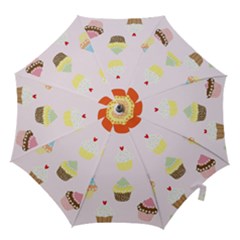 Seamless Cupcakes Wallpaper Pattern Background Hook Handle Umbrellas (medium) by Nexatart