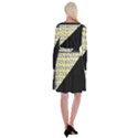 Note Abstract Paintwork Long Sleeve Velvet Front Wrap Dress View2