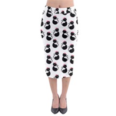 Cat Seamless Animals Pattern Midi Pencil Skirt by Nexatart