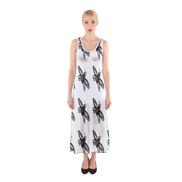 Insect Animals Pattern Sleeveless Maxi Dress