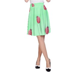 Pretty Background With A Ladybird Image A-line Skirt by Nexatart