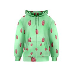 Pretty Background With A Ladybird Image Kids  Zipper Hoodie by Nexatart