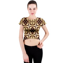 Abstract Seamless Background Pattern Crew Neck Crop Top by Nexatart