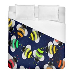 Bees Cartoon Bee Pattern Duvet Cover (full/ Double Size) by Nexatart