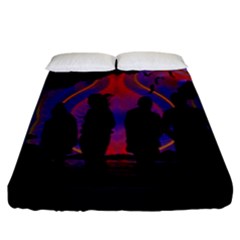 Abstract Surreal Sunset Fitted Sheet (king Size) by Nexatart