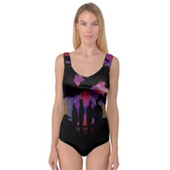 Abstract Surreal Sunset Princess Tank Leotard  by Nexatart