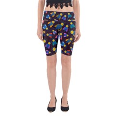 Bees Animal Insect Pattern Yoga Cropped Leggings by Nexatart