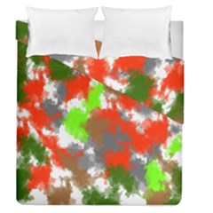 Abstract Watercolor Background Wallpaper Of Splashes  Red Hues Duvet Cover Double Side (queen Size) by Nexatart