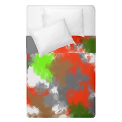 Abstract Watercolor Background Wallpaper Of Splashes  Red Hues Duvet Cover Double Side (single Size) by Nexatart